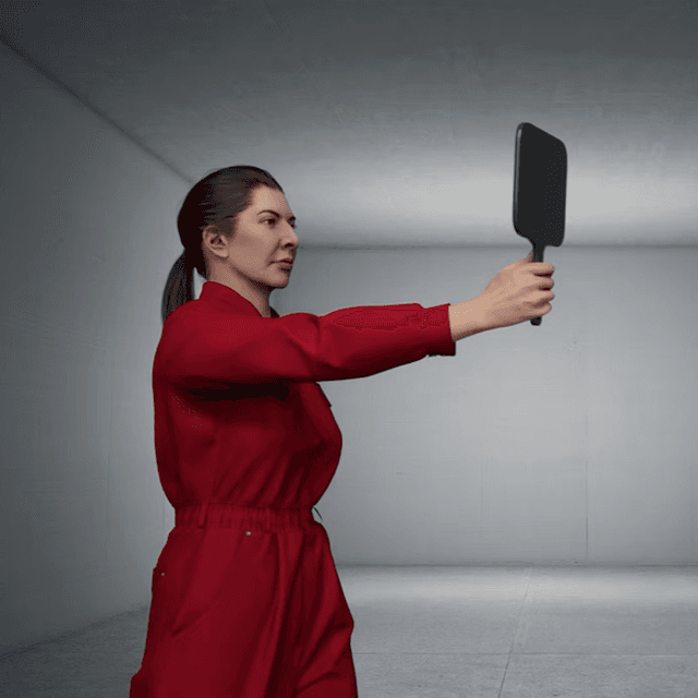 Walking Backwards with a Mirror